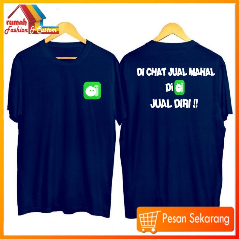 Kaos T Shirt Baju Kata Kata Unik Michat Pria Wanita Distro atasan keren Kekinian
