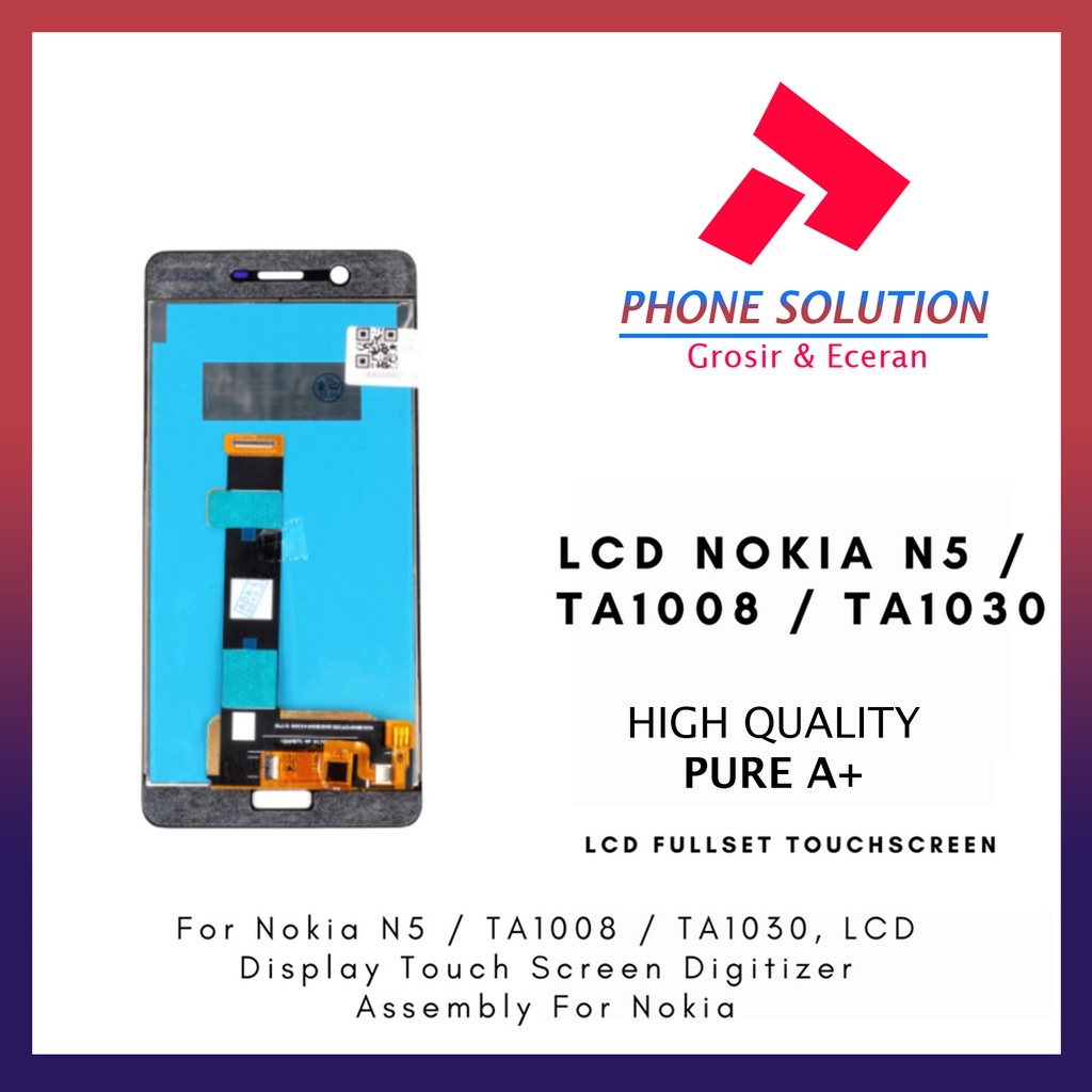 LCD Nokia N5  LCD Nokia TA1008  LCD Nokia TA1030 Fullset Touchscreen // Supplier LCD Nokia N5 - Garansi 1 Bulan