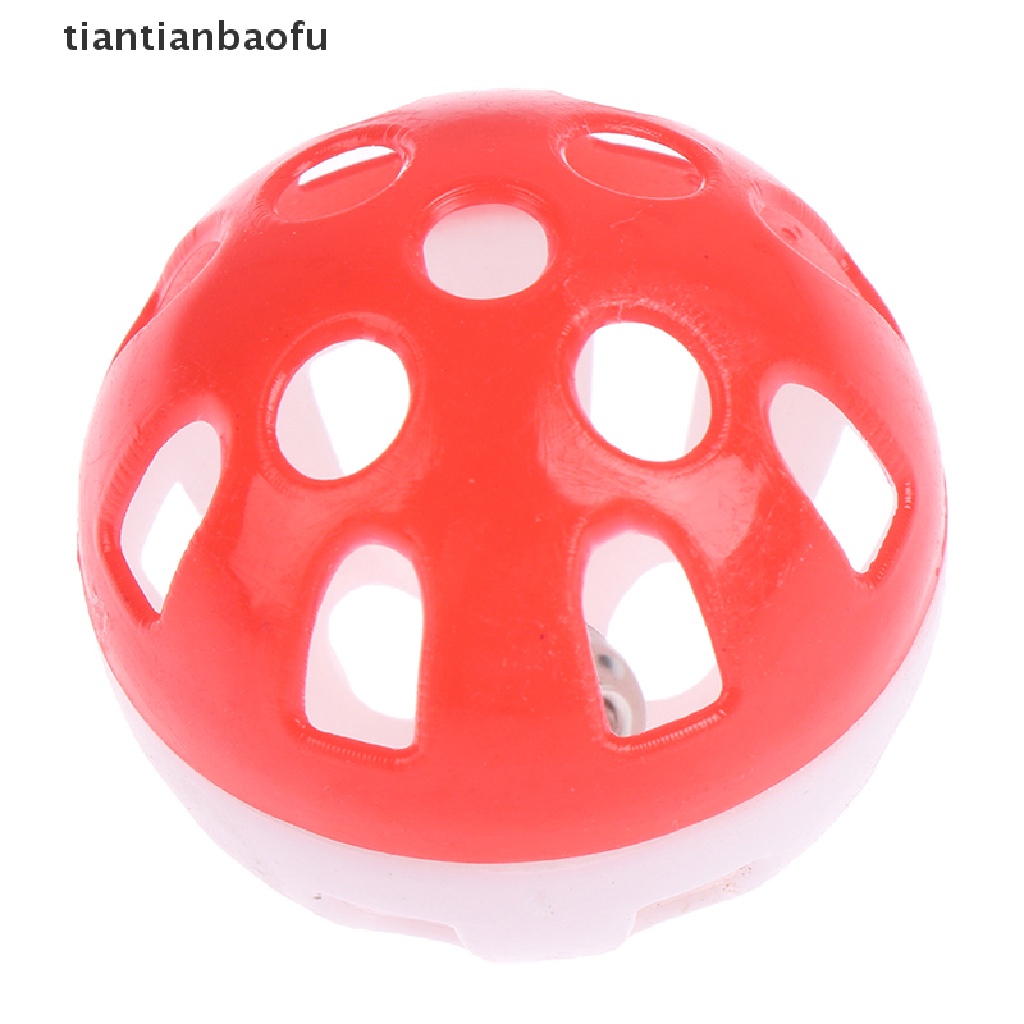 Mainan Kunyah Bentuk Bola Lonceng Model Hollow Untuk Kandang Burung Beo Cockatiel Kucing Peliharaan