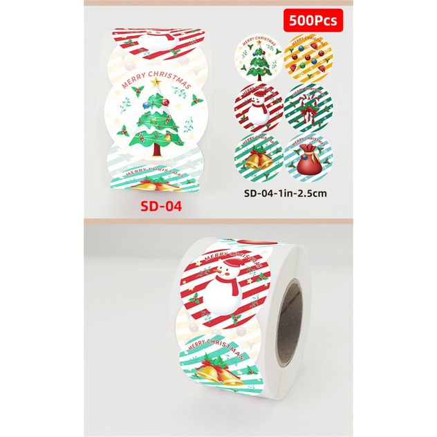 Christmas Warm Stickers Sealing Self-adhesive Film Envelope Packaging Baking Gifts OW