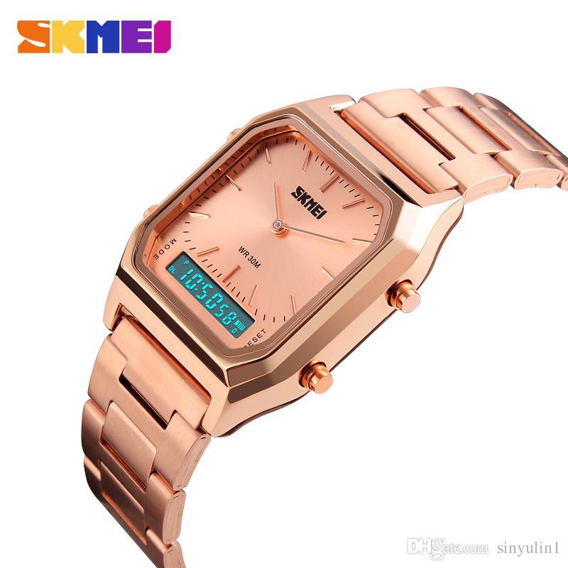 BISA COD - Jam Tangan Wanita Cewek Original SKMEI Stainless Steel Anti Air Trendy 1220 - Jam Tangan 