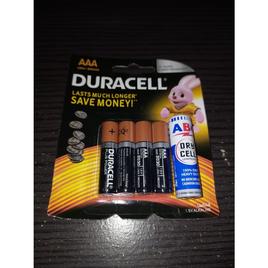Baterai Batre Duracell AAA Alkaline Duracell AAA isi 4pcs