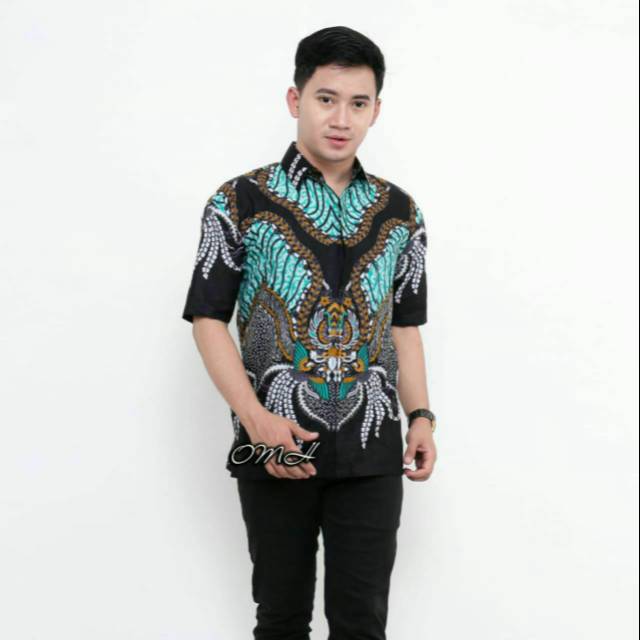 Kemeja batik pria modern batik garuda