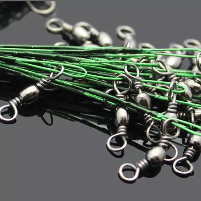 Unik Senar Pancing Leader Kawat Neklin Kail Pancing Tinggal Pakai Lengkap - Hitam, 15cm Murah