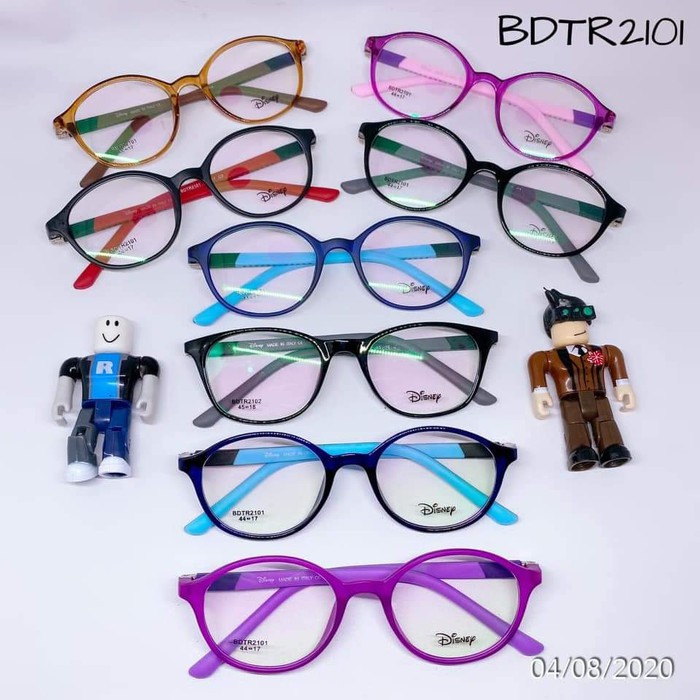 frame kacamata anak disney lentur terbaru 2101 + lensa antiradiasi uv Diskon