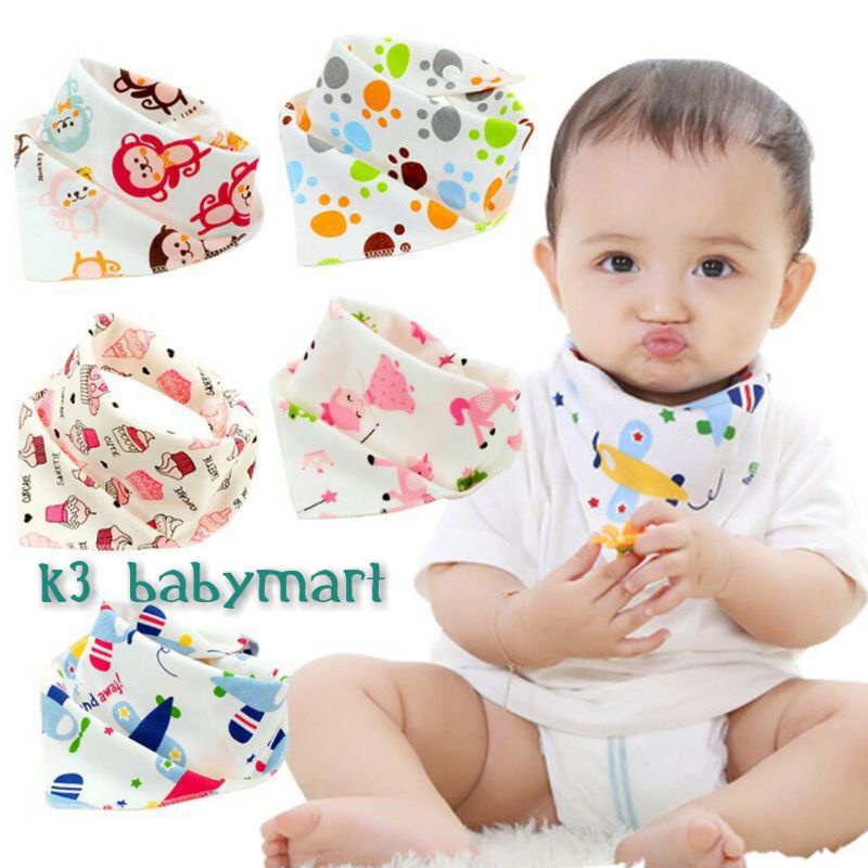 Slaber segitiga bayi celemek makan bayi tatakan iler bayi celemek bayi slabber bandana scarf