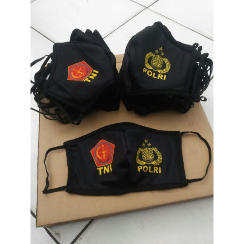 Masker Double Kain TNI POLRI