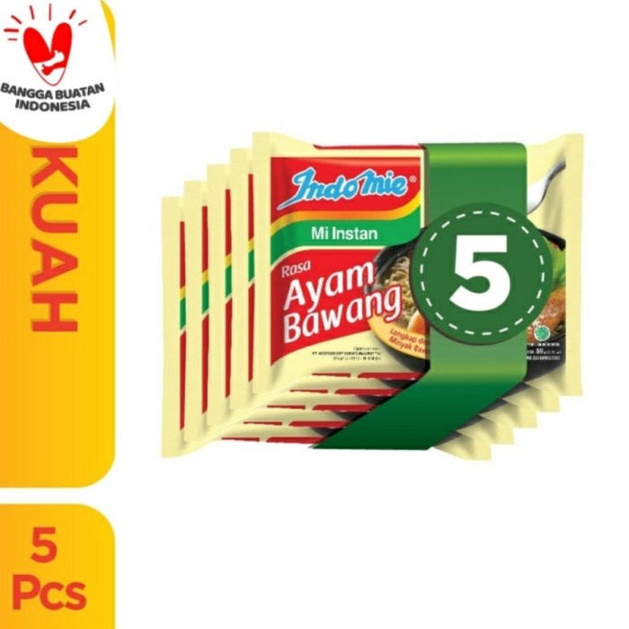 

indomie kuah ayam bawang 5 pcs