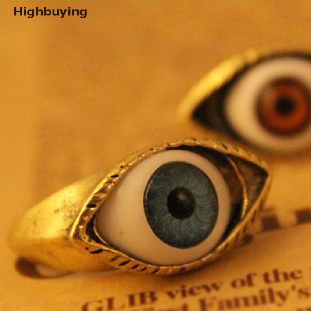 Hbid Cincin Vintage Retro Punk Gothic Desain Mata Vampire Untuk Wanita