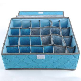 Bamboo Underwear Storage Organizer Box Bag Tempat Penyimpanan CD Celana Dalam