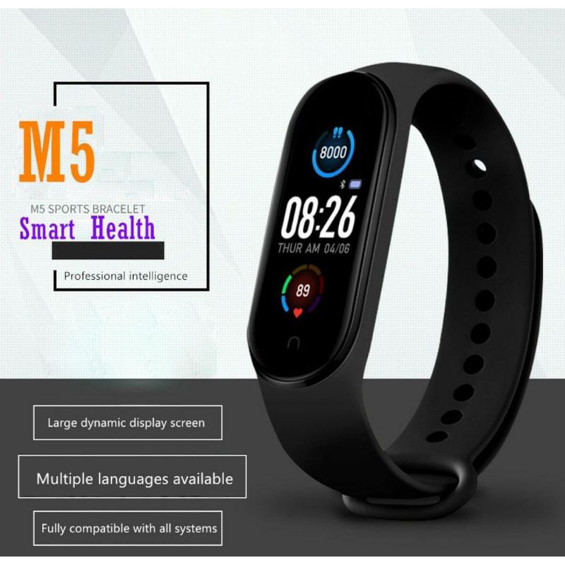 JAM SMARTWATCH M5 JAM TANGAN DIGITAL SPORTY AKTIFITAS FITNESS JAM KEREN JAM GELANG PRIA