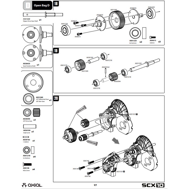 Bearing Laher Gear Box Scx10 ii Axial Scx 10 Harga paket