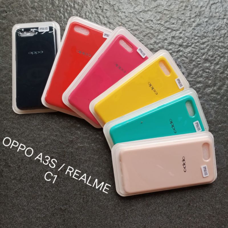 Case Oppo A3S A5 realme C1 ( 4 model ) soft softcase softshell silikon cover casing kesing housing