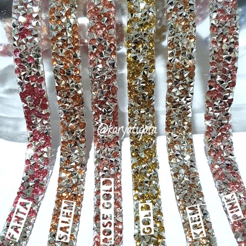 (Per Baris) Diamond Tikar Gosok Motif Acak 1 cm x 40 cm - Batch 1