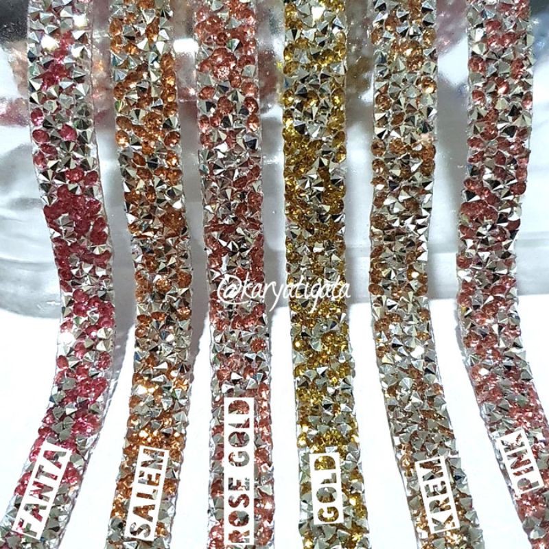 (Per Baris) Diamond Tikar Gosok Motif Acak 1 cm x 40 cm - Batch 2