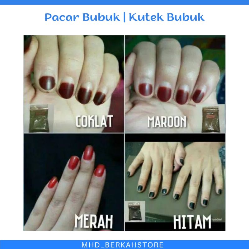 Kutek muslim halal | Pacar Arab bubuk | henna 5 warna 2gr