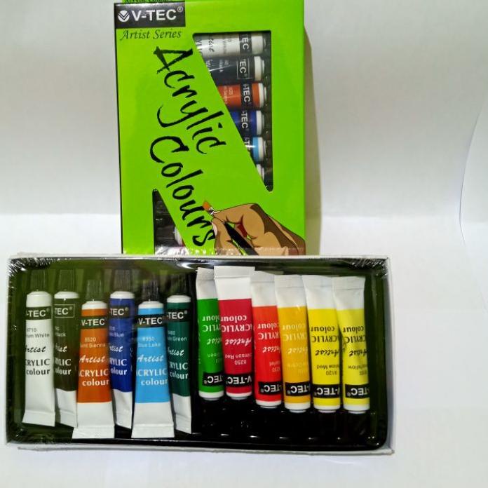 

11.11 BRANDS FESTIVAL SATU SET ( 12 WARNA x 6 ML ) Cat Acrilyc Cat Akrilik Cat Acrylic V-Tec 6 ML 12