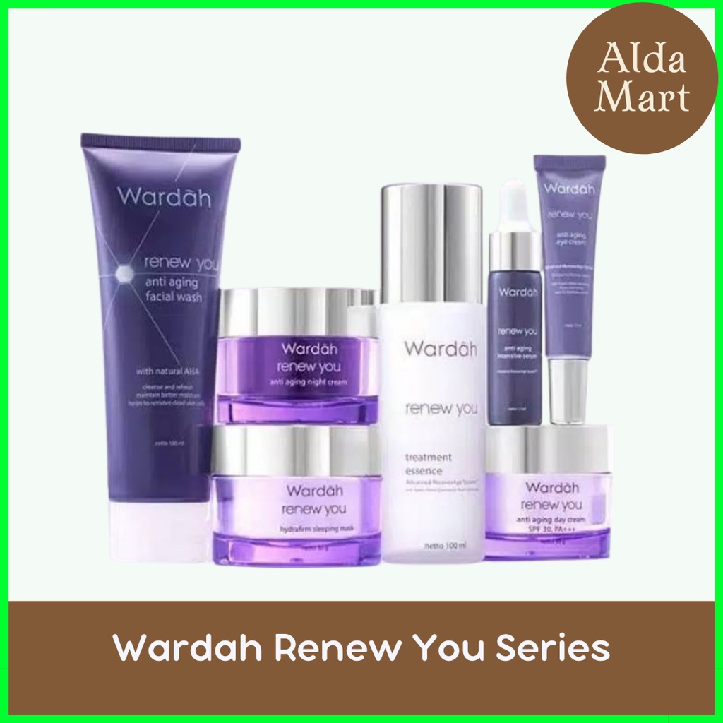 Wardah Renew You Series Anti Aging | Anti keriput | Day Night Cream Facial Wash Serum BPOM