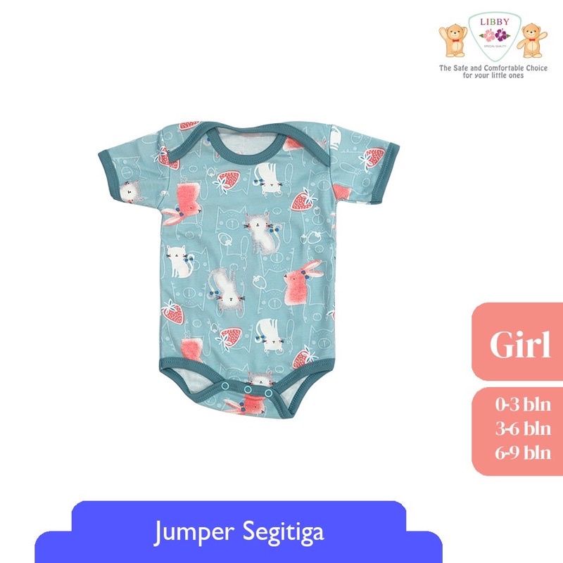 LIBBY Premium Jumper Segitiga Motif Boy &amp; Motif Girl (1 PCS/PACK) / Perlengkapan Bayi