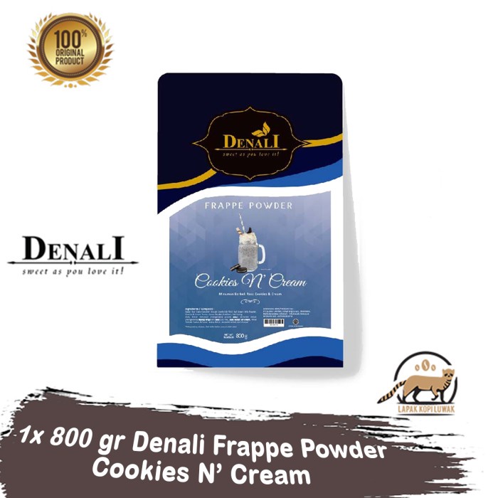 

DISKON - (BISA COD) Cookies & Cream Powder merk Denali