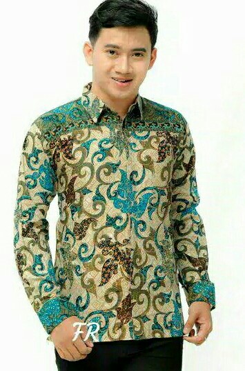 Kemeja Batik Pria Lengan Panjang Size M L Xl Xxl Bswart Batik Hrb026