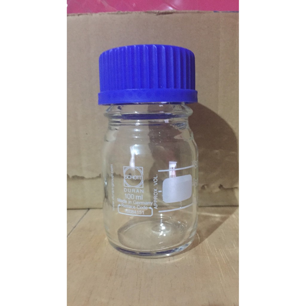 Laboratory Bottle Clear 100ml DURAN / Botol Sampel 100ml DURAN