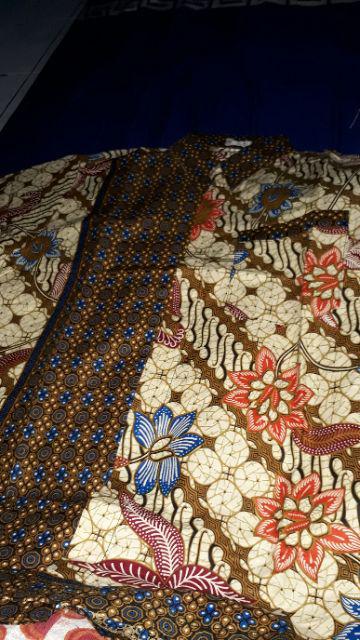 Gamis Batik Pias Parang Kembang Standar Dan Jumbo (ada Hem-nya) Bahan Katun Mataram Primisima