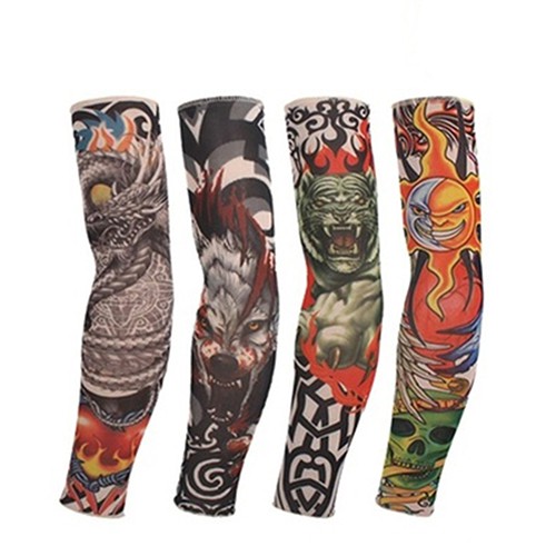 2PCS Fake Temporary Tattoo Sleeves Arm Stockings Tatoo Cool Women Men Unisex
