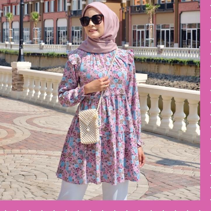 Terbaru.. Zahira blouse wanita premium motif bunga | atasan wanita motif bunga | outfit cewek kue | 