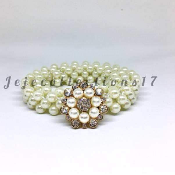 {ODS.26My21ᴵ} Belt Mutiara Motif Bunga - Ikat Pinggang Wanita