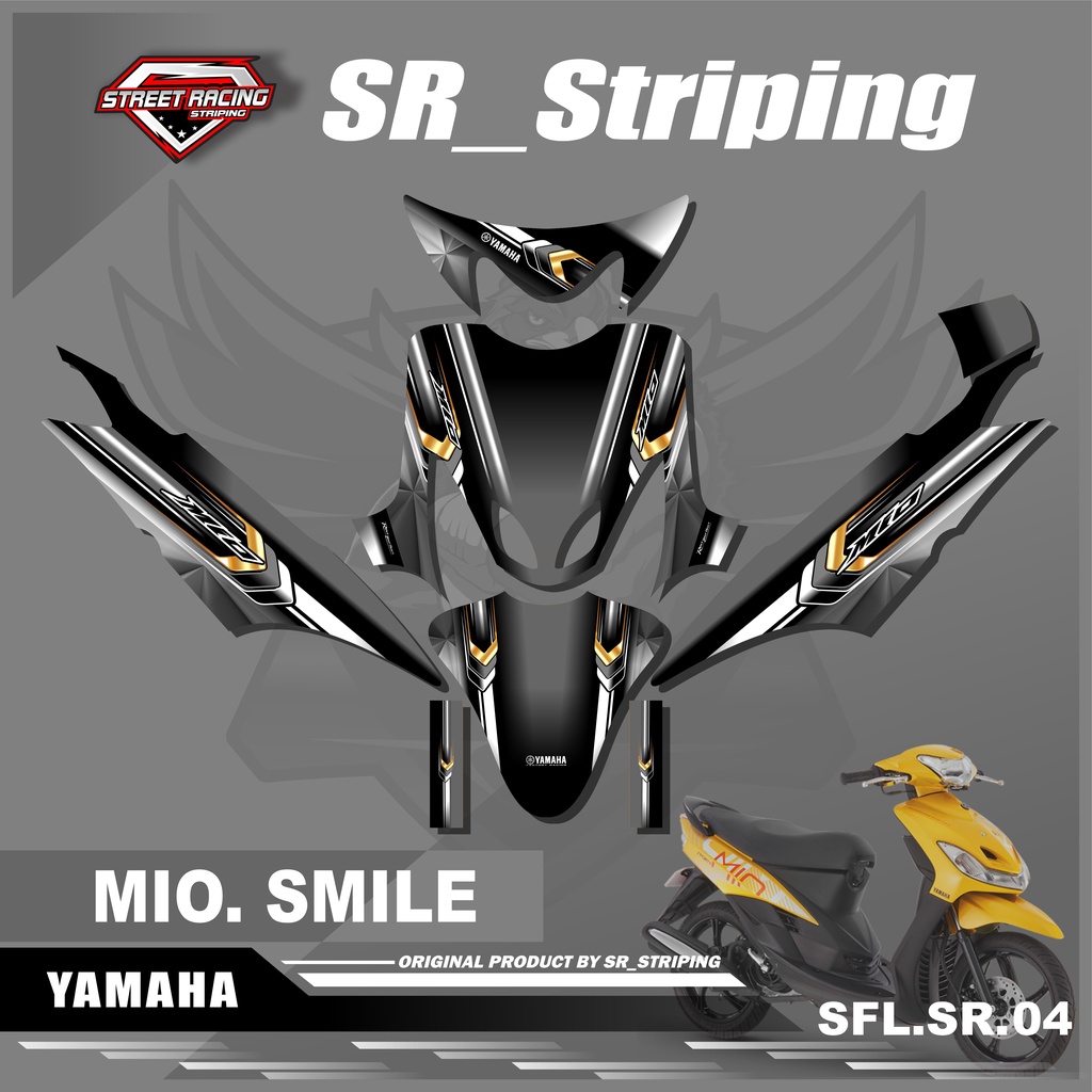 Decal Full Body MIO SMILE - Sticker Decal MIO SMILE Motif Racing. SFL.SR.04