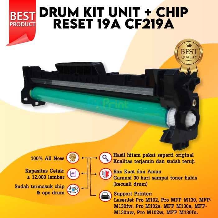 Drum Kit Unit HP 19A CF219A Cartridge 17A Printer HP Laserjet M102a 102w MFP M130a 130nw 130fn 130fw