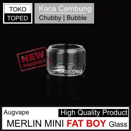 koleksi tabung bahan kaca MERLIN MINI Replacement warna glass clear | FAT BOY / CEMBUNG