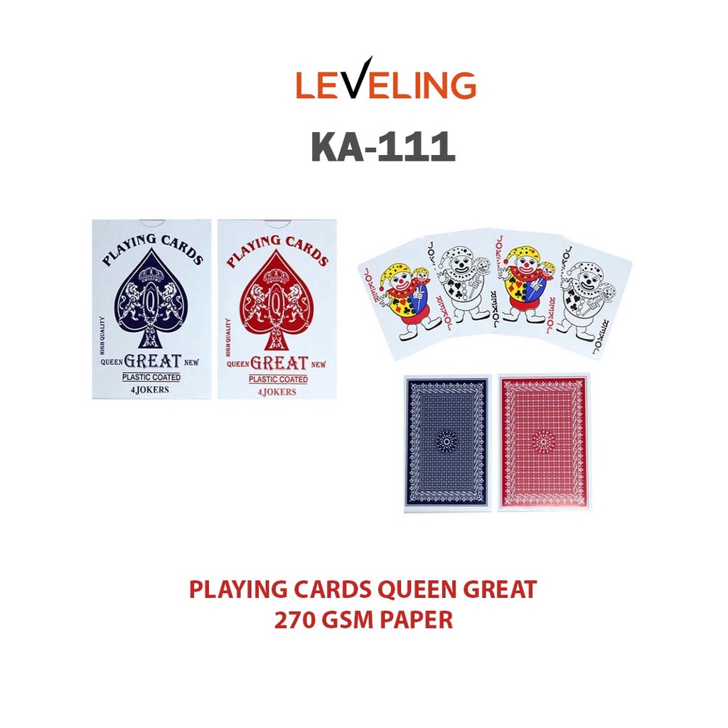 KARTU REMI - Playing Card Permainan Kartu Remi Permainan Sulap