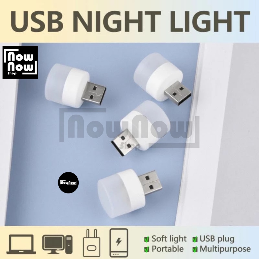 LAMPU LED MINI USB EYE PORTABLE PORTABEL PLUG-IN Lampu Malam Kecil Tidur Baca Buku Belajar Night Light Bisa di Laptop PC Komputer Charger Power Bank