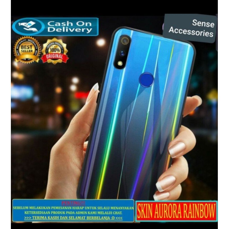 TECNO POVA POVA 2 SPARK 6 GO SPARK 7 SPARK 7 Nfc SPARK 7 PRO ANTI GORES BELAKANG SKIN AURORA GARSKIN ANTI JAMUR MOTIF PELANGI TRANSPARAN PELINDUNG BELAKANG