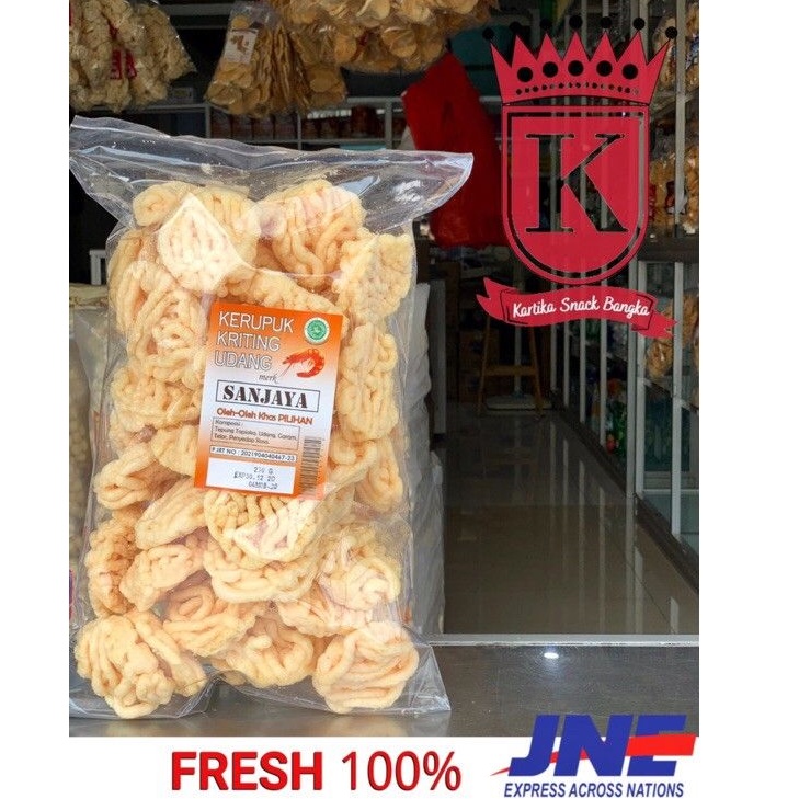 

Kerupuk Goreng Udang Khas Bangka Cap Sanjaya 250gram