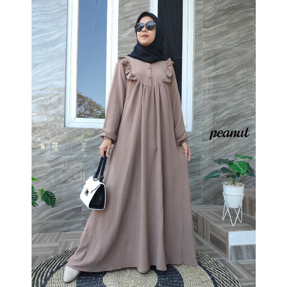 Best Seller Gamis Crinkle Airflow Maudya terlaris Premium SERI 2