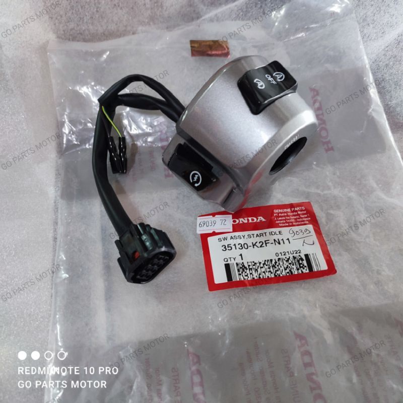 35130-K2F-N11 Holder Kanan Tombol Starter Idling Stop ORI Honda SCOOPY ESP 2021