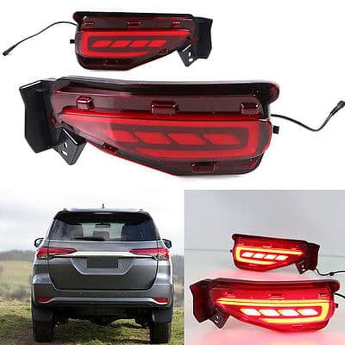 Reflektor All New Fortuner Bumper Belakang + Lampu