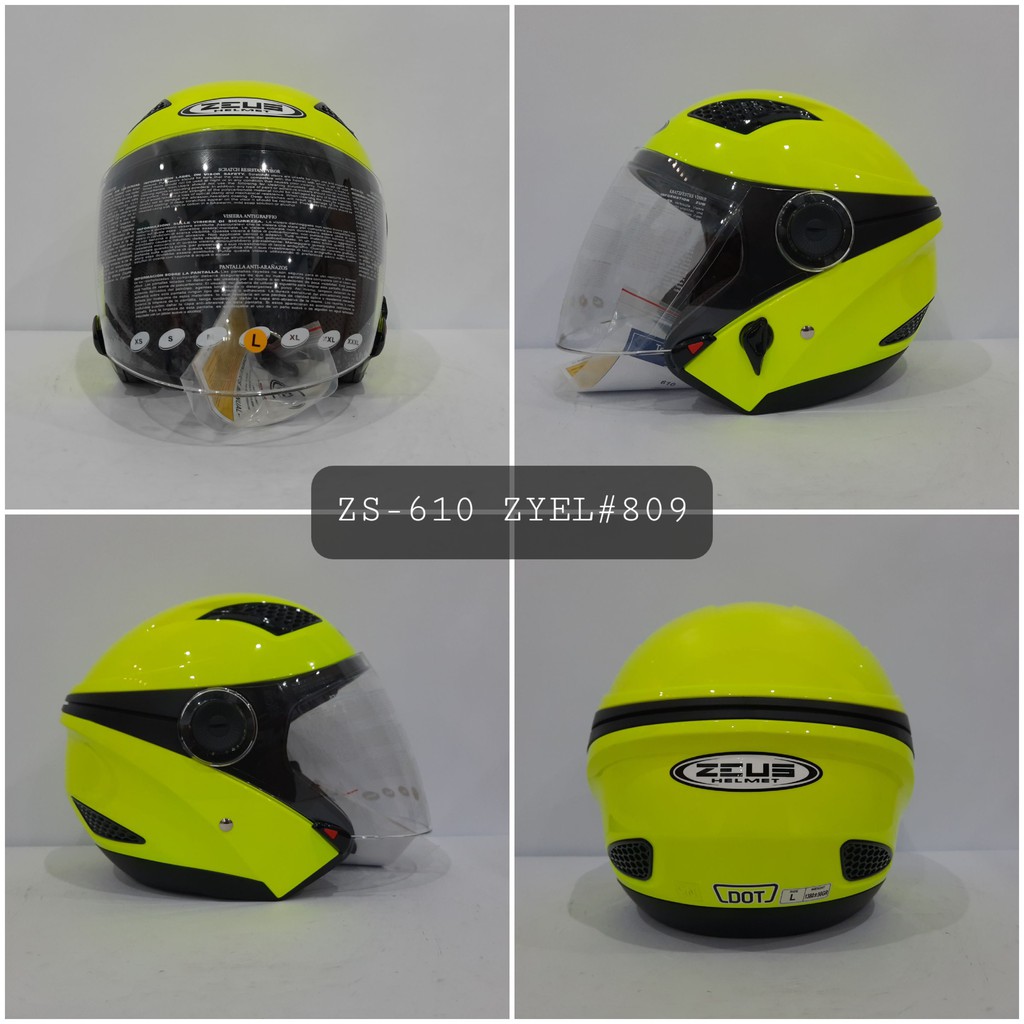 HELM ZEUS ZS - 610 SOLID Z.YELLOW #809