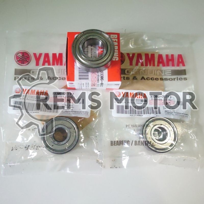 BEARING RODA BELAKANG SET JUPITER VEGA ORIGINAL YAMAHA 6301 6004 BERING KLAHER LAHER NAP GIR ORI YGP