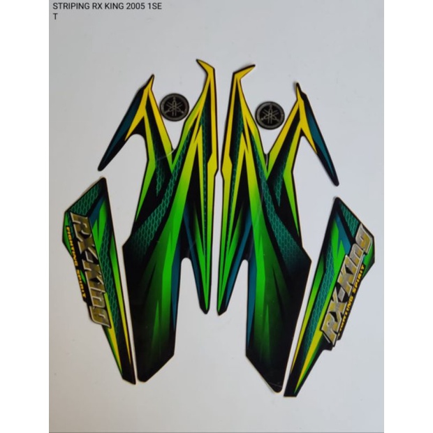 Striping RX king 2005 hijau satu set emblem, striping rx king yamaha 2005 hijau terbaik COD