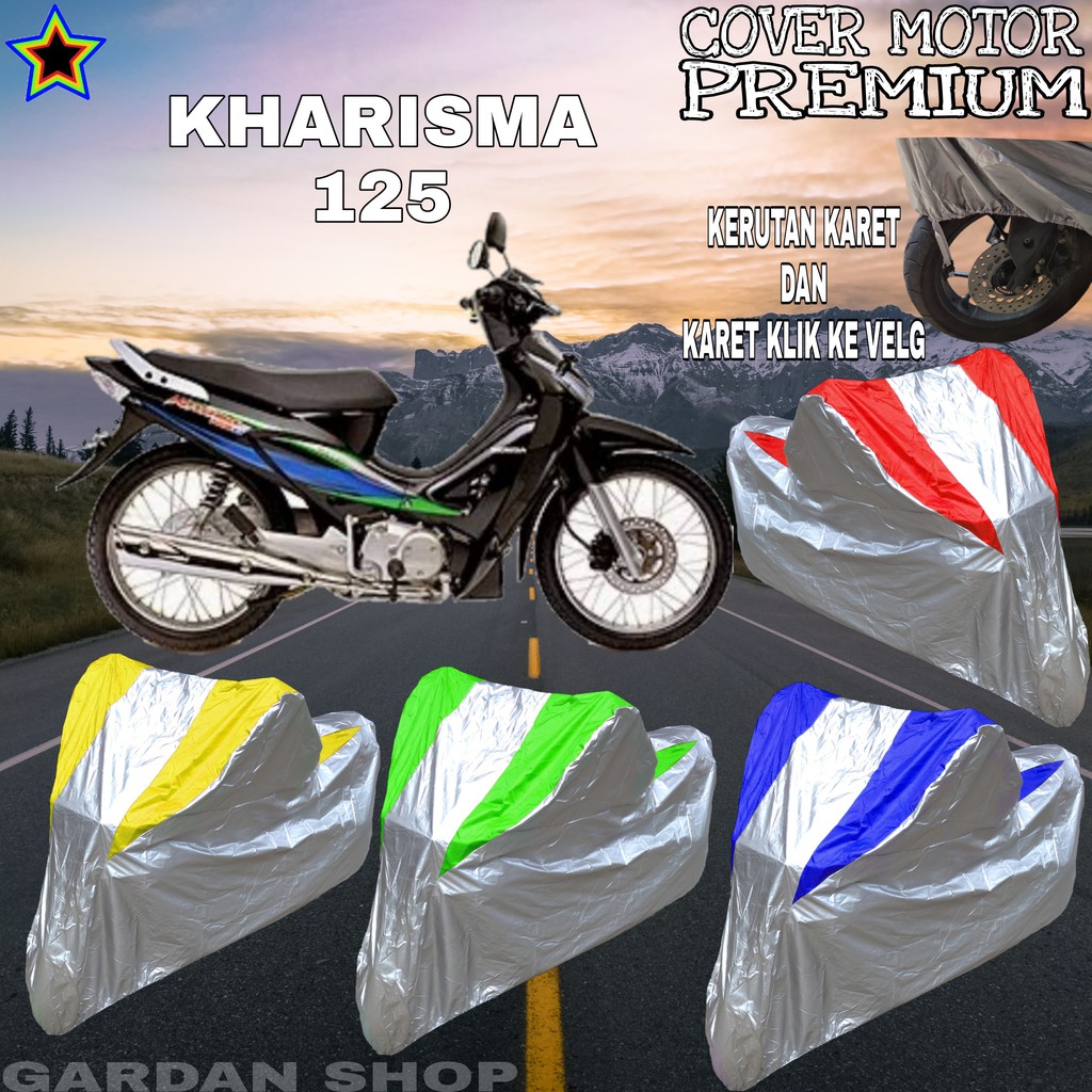Sarung Motor KHARISMA 125 Silver KOMBINASI Body Cover Kharisma PREMIUM