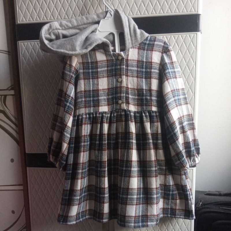 Preloved Zara Baby Dress Tunik Hoodie size 18-24 months