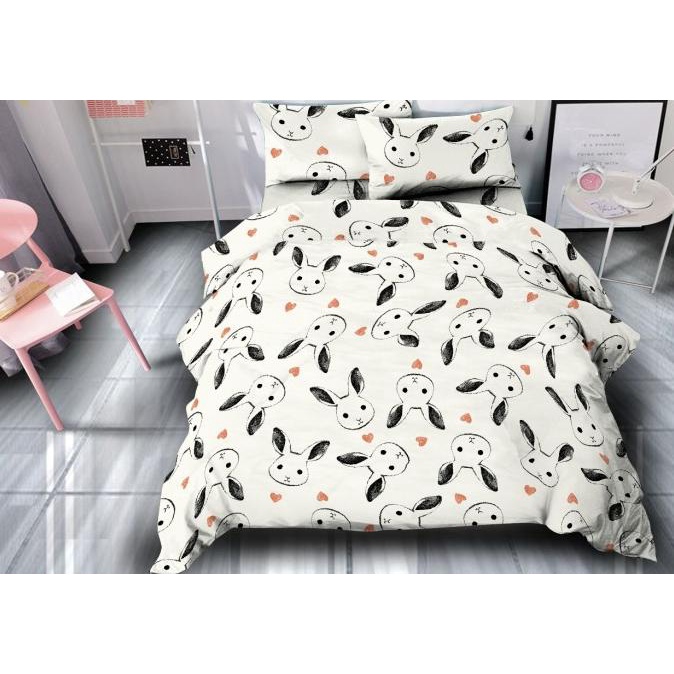 Diva Linen Selimut Bed Cover White Bunny