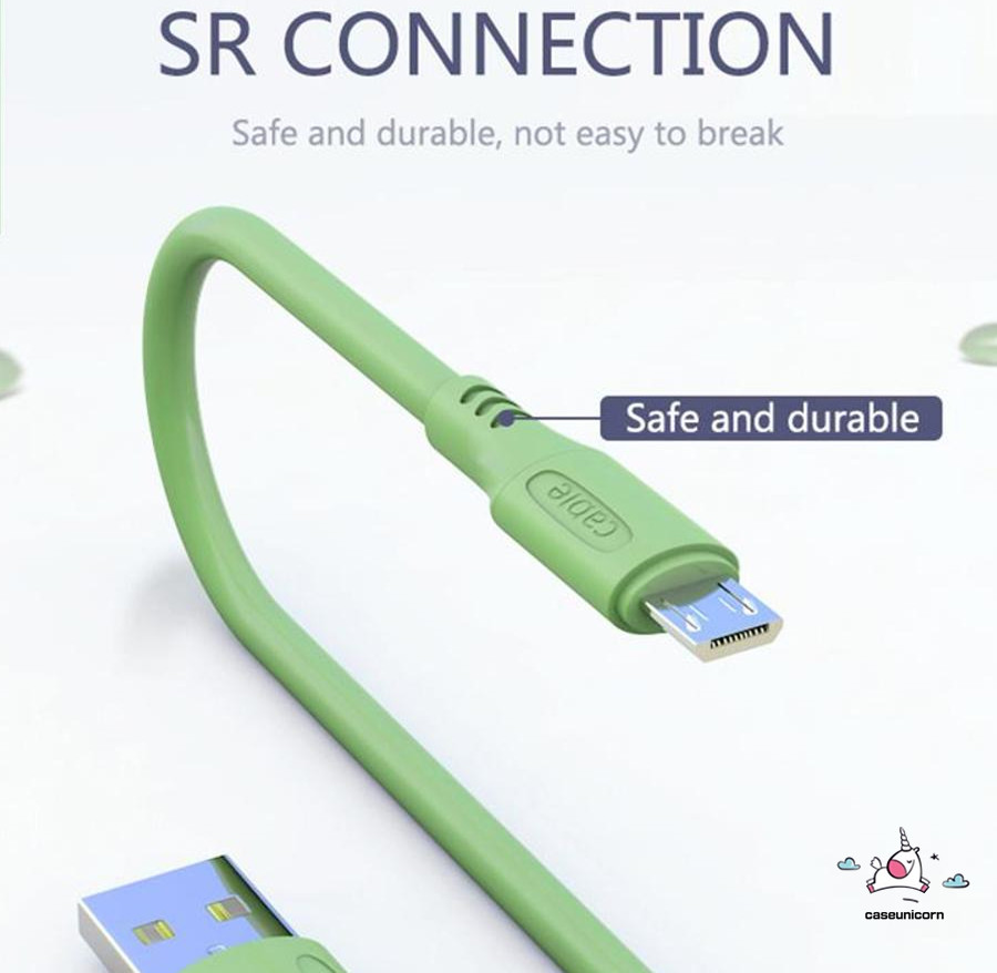 Kabel Data/Charger Usb Tipe C Fast Charging 5a Bahan Silikon Warna Macaron Untuk Iphone/Android