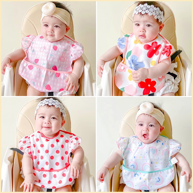 BIANCA - Bibs Anak / Celemek Anak Bayi PINK STRAWBERRY SERIES