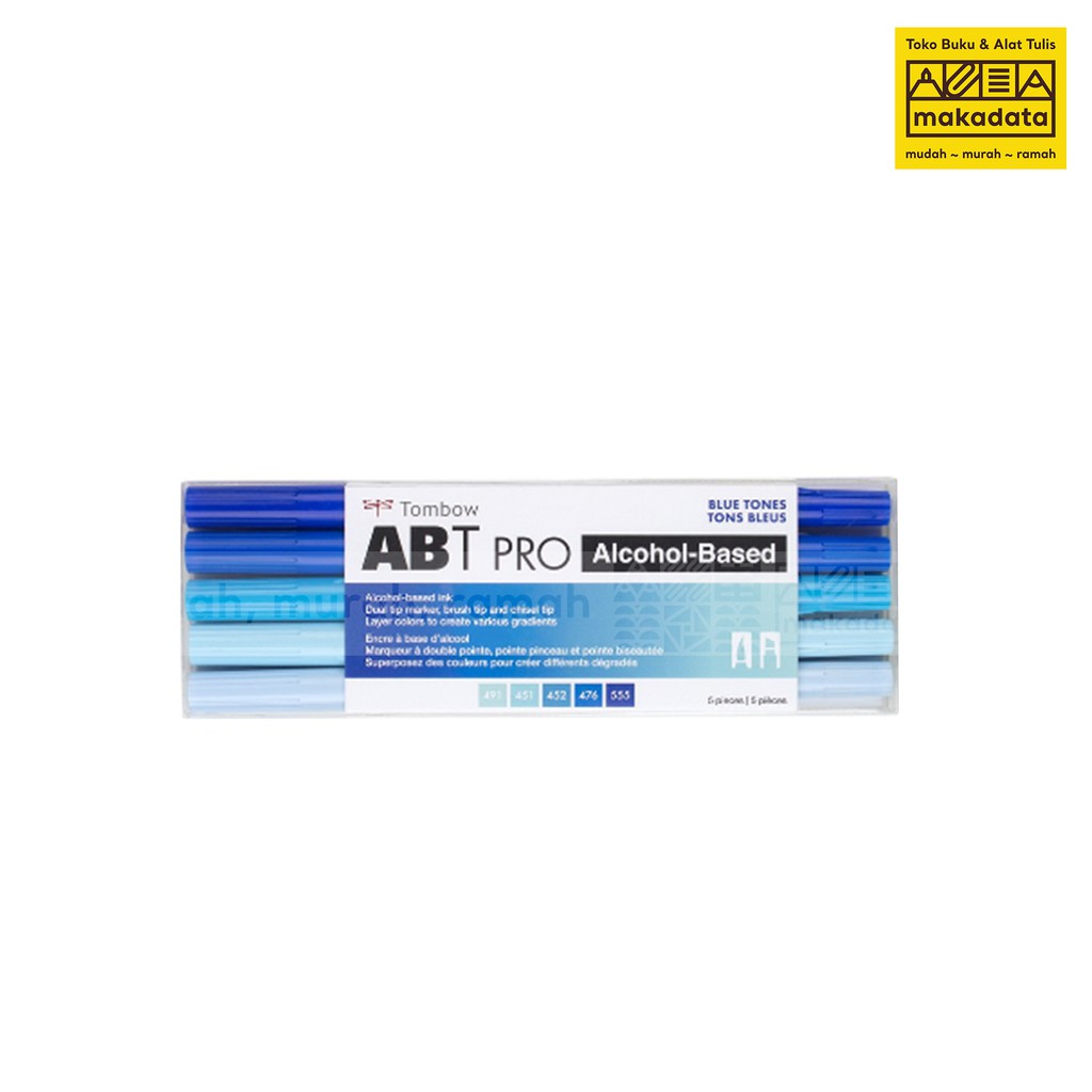

TOMBOW DUAL BRUSH PEN ABT PRO BLUE TONES SET 5 WARNA MURAH