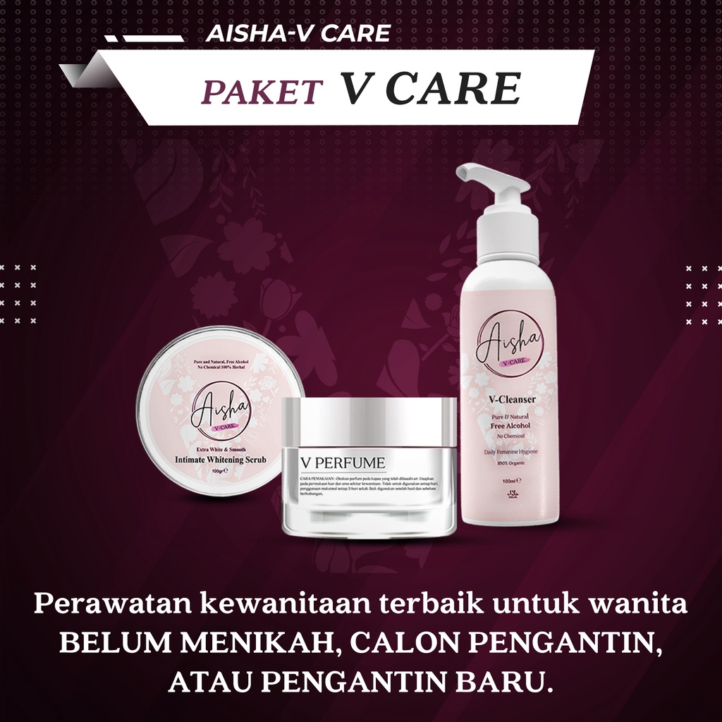 (PAKET SPESIAL AWAL TAHUN) PAKET V-CUP dan V-CARE COMBO | AISHA V CARE | PERAWATAN KEWANITAAN HERBAL |TERINSPIRASI DARI SUNNAH